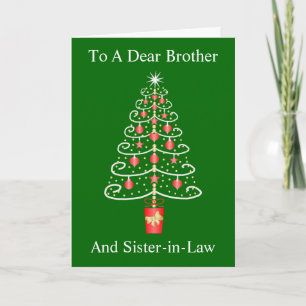 Christmas Tree Brother And Sister-In-Law Christmas Holiday Card