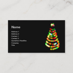 Christmas tree business card