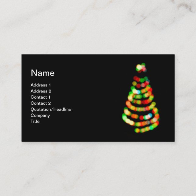 Christmas tree business card (Front)