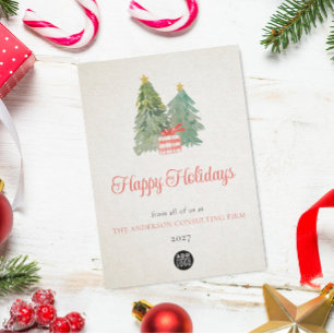 Christmas Tree Business Logo Holiday Card