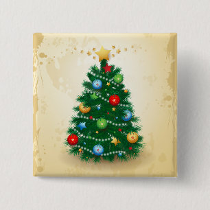 Christmas tree, button