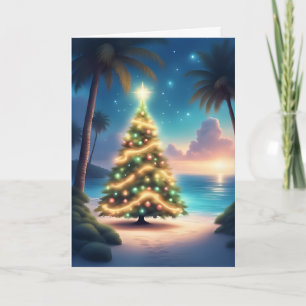 Christmas Tree by the Sea – Coastal Holiday Card