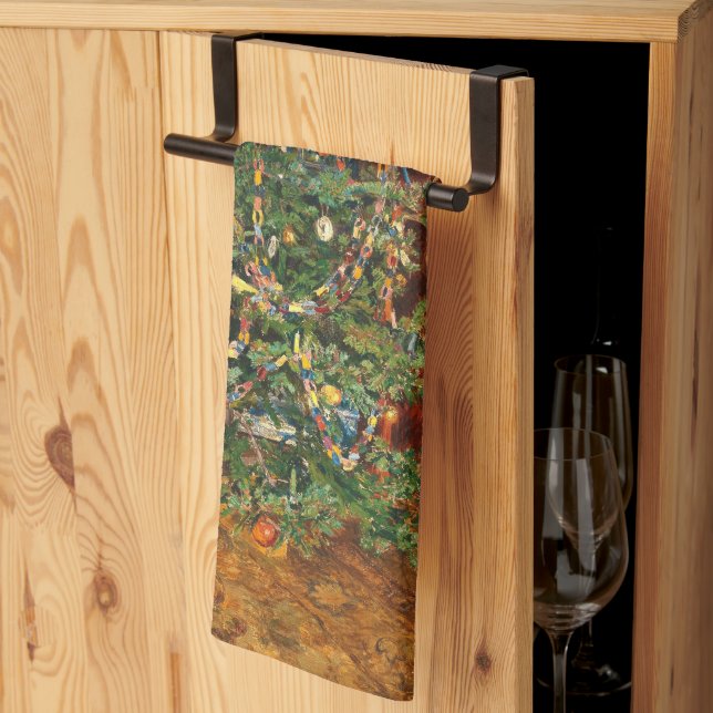 Christmas Tree C Müller Weihnachtsbaum 1914 Tea Towel (Thirds Fold)