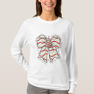 Christmas Tree Cake Bow T-Shirt