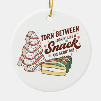 Christmas Tree Cake, Christmas Cookies Ceramic Ornament