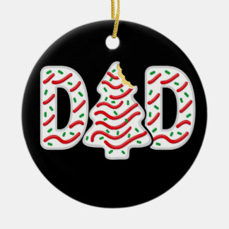 Christmas Tree Cake Dad Matching Family Party Ceramic Ornament