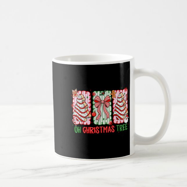 Christmas Tree Cake Funny Quote Oh Christmas Tree  Coffee Mug (Right)