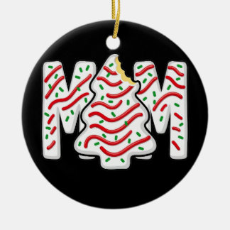 Christmas Tree Cake Mum Matching Family Party Ceramic Ornament