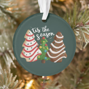 Christmas Tree Cake Tis The Season Xmas Holiday Ornament