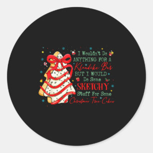 Christmas Tree Cakes Coquette Bow Xmas Pajamas Hol Classic Round Sticker