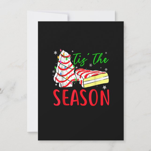 Christmas Tree Cakes Debbie-Becky-Jen Little Tis'  Invitation (Front)