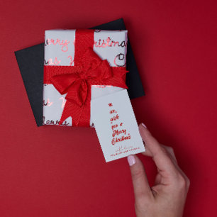 Christmas Tree Calligraphy   Family Name Card