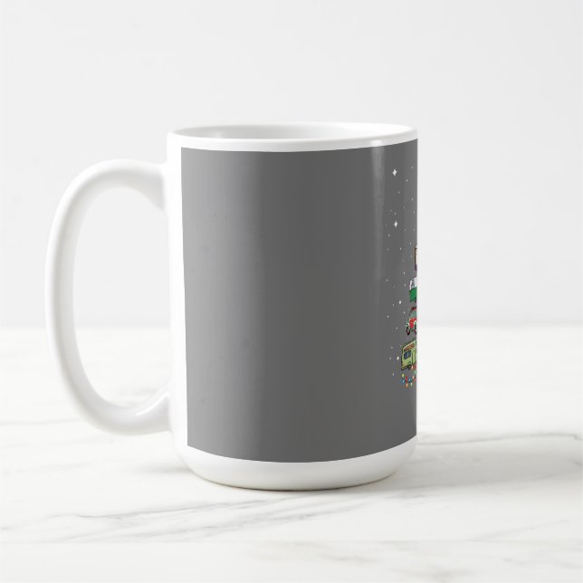 Christmas Tree Camper Vehicles Camping RVing Trail Coffee Mug (Left)