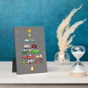 Christmas Tree Camper Vehicles Camping RVing Trail Plaque