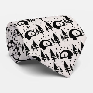 Christmas Tree Camping Repeat Pattern Tie