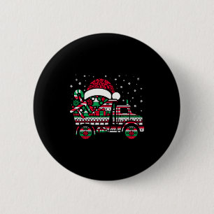 Christmas Tree Candy Dump Truck Christmas Boys Men 6 Cm Round Badge