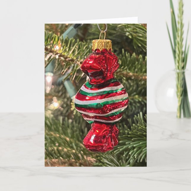 Christmas Tree Candy Ornament Card (Front)