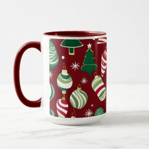 christmas tree candy ornaments coffee mug