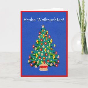 Christmas Tree Card, German Holiday Card