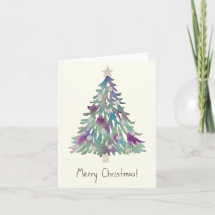 Christmas Tree Card - Silver Baubles