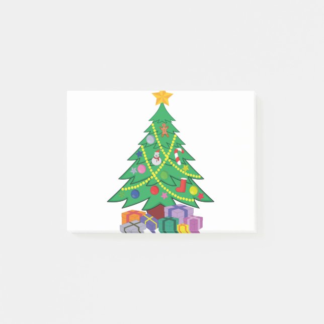 Christmas Tree cartoon ideas design Post-it Notes (Front)