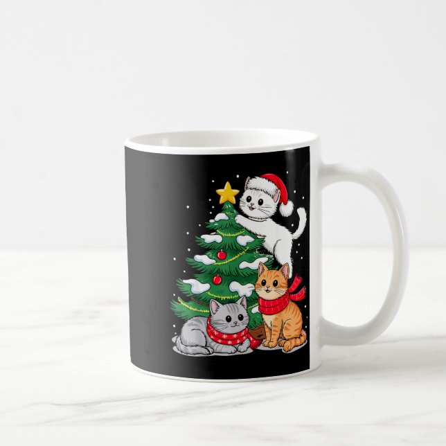 Christmas Tree Cats Xmas  Coffee Mug (Right)