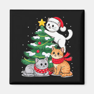Christmas Tree Cats Xmas Magnet