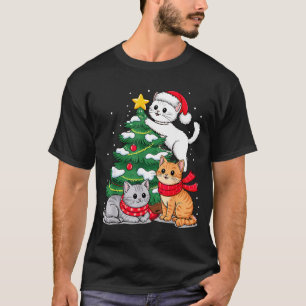 Christmas Tree Cats Xmas  T-Shirt