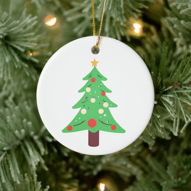 Christmas Tree Ceramic Ornament (Tree)