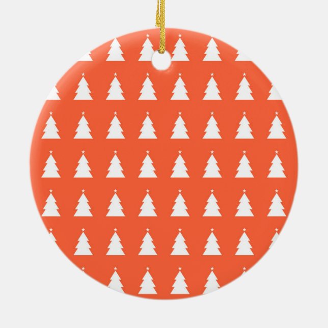 Christmas Tree Ceramic Ornament (Back)