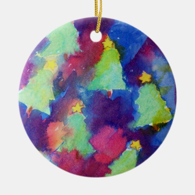 CHRISTMAS TREE CERAMIC ORNAMENT (Front)