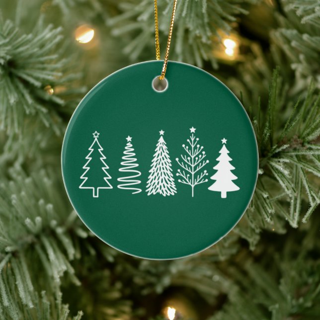 Christmas Tree  Ceramic Ornament (Tree)