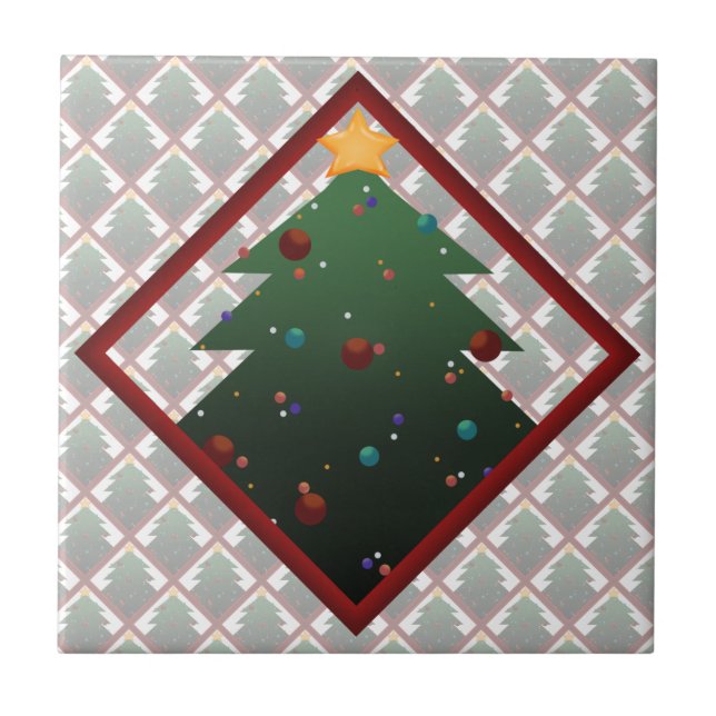 Christmas Tree Ceramic Tile (Front)
