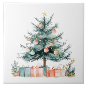 Christmas tree ceramic tile