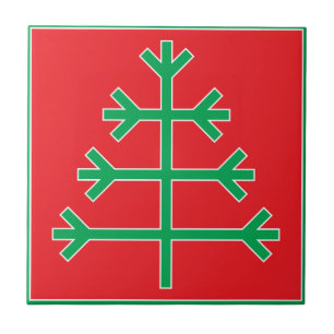 Christmas tree ceramic tile
