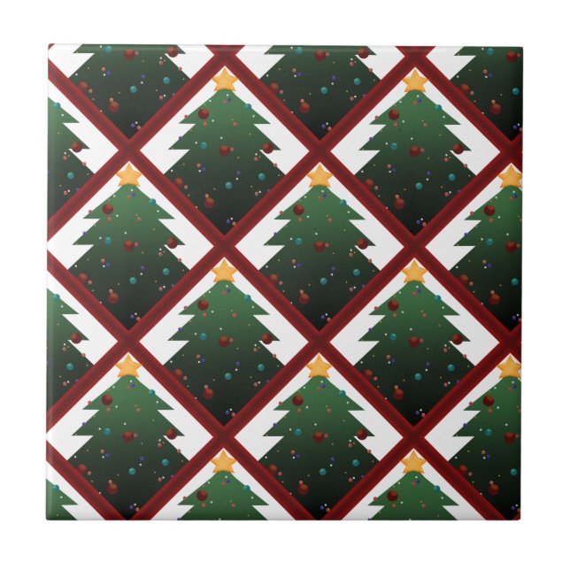 Christmas Tree Ceramic Tile (Front)