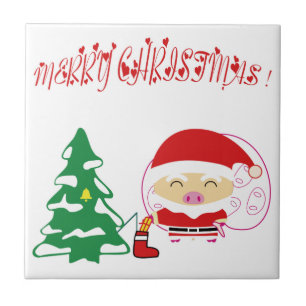 Christmas tree ceramic tile