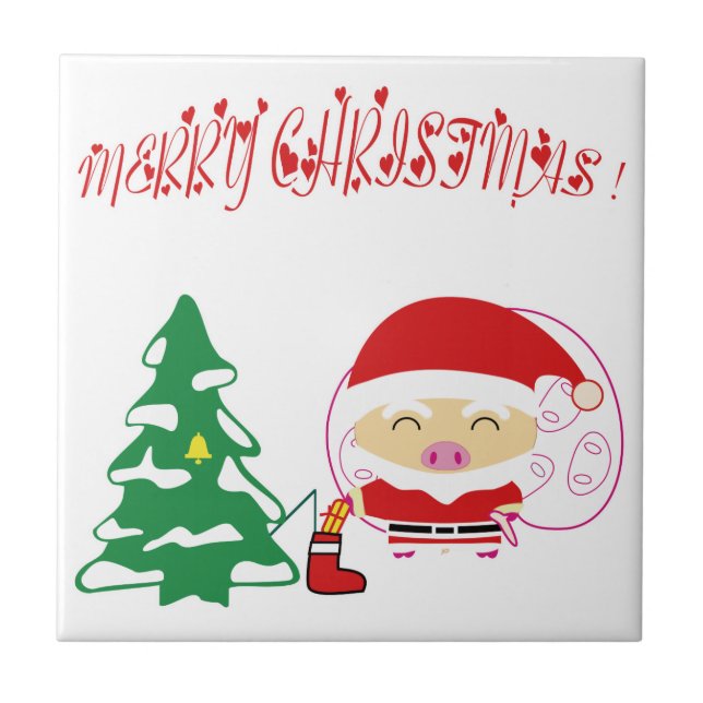 Christmas tree ceramic tile (Front)