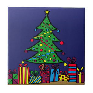 Christmas tree ceramic tile