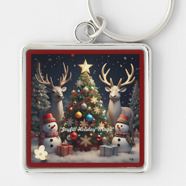 "Christmas Tree Charm" Key Ring (Front)