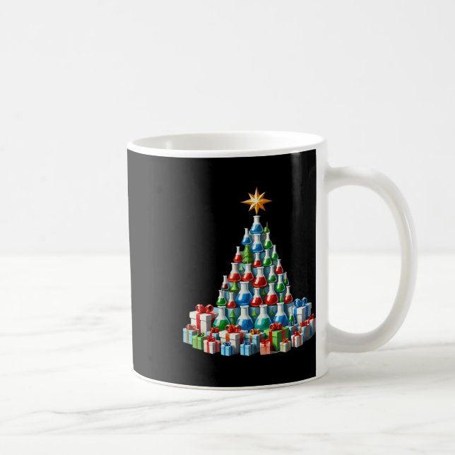 Christmas Tree Chemistry Beaker Scientist Science  Coffee Mug (Right)