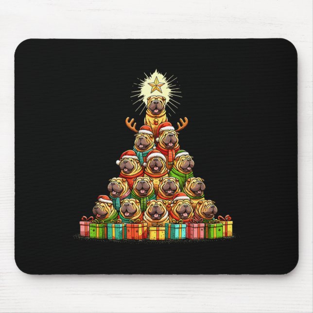 Christmas Tree Chinese Shar-pei Shar Pei  Mouse Pad (Front)