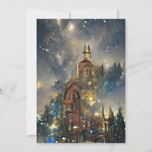 Christmas Tree, Christmas Church Thank You Card (Front)