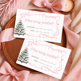 Christmas Tree Christmas Guess How Many Candies Enclosure Card