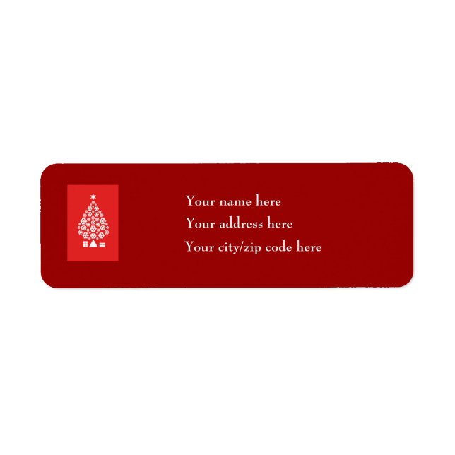 Christmas tree Christmas label Return Address Label (Front)