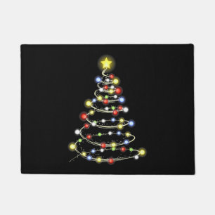 christmas tree christmas light doormat