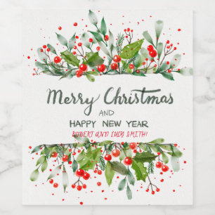 Christmas tree Christmas magic Wine Label