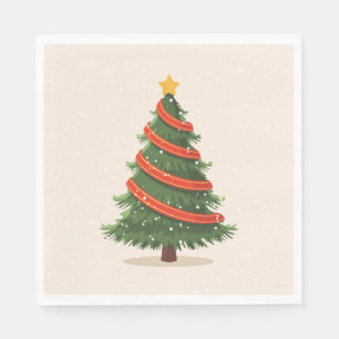 Christmas Tree, Christmas, Minimalist Napkin