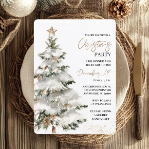 "Christmas Tree Christmas Party   Festive Holiday Invitation