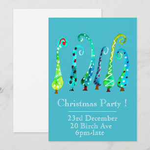 Christmas tree Christmas party invitation